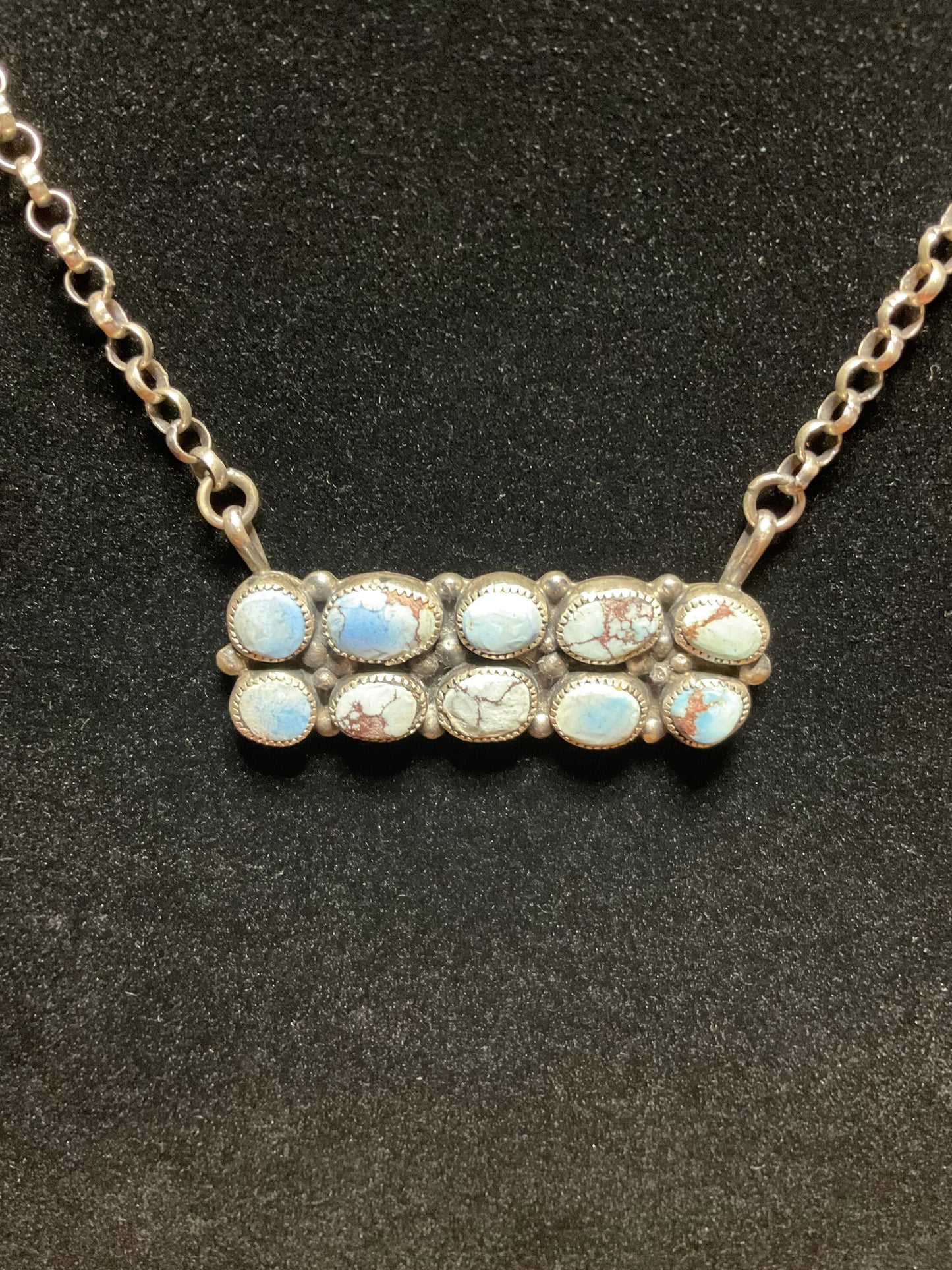 Golden Hills Turquoise Multi Stone Bar Necklace