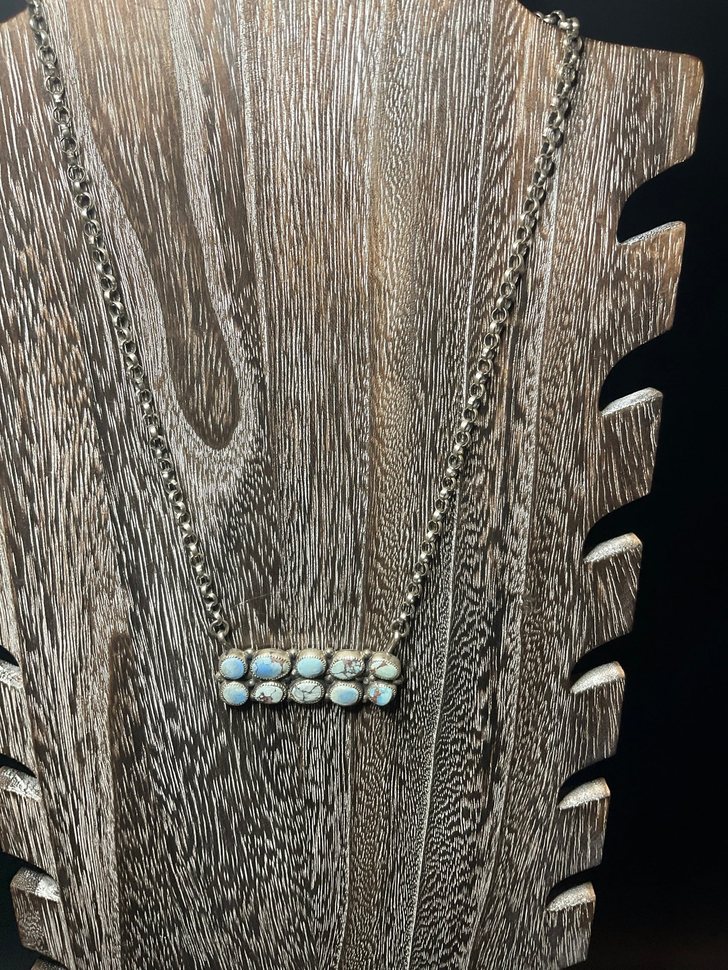 Golden Hills Turquoise Multi Stone Bar Necklace