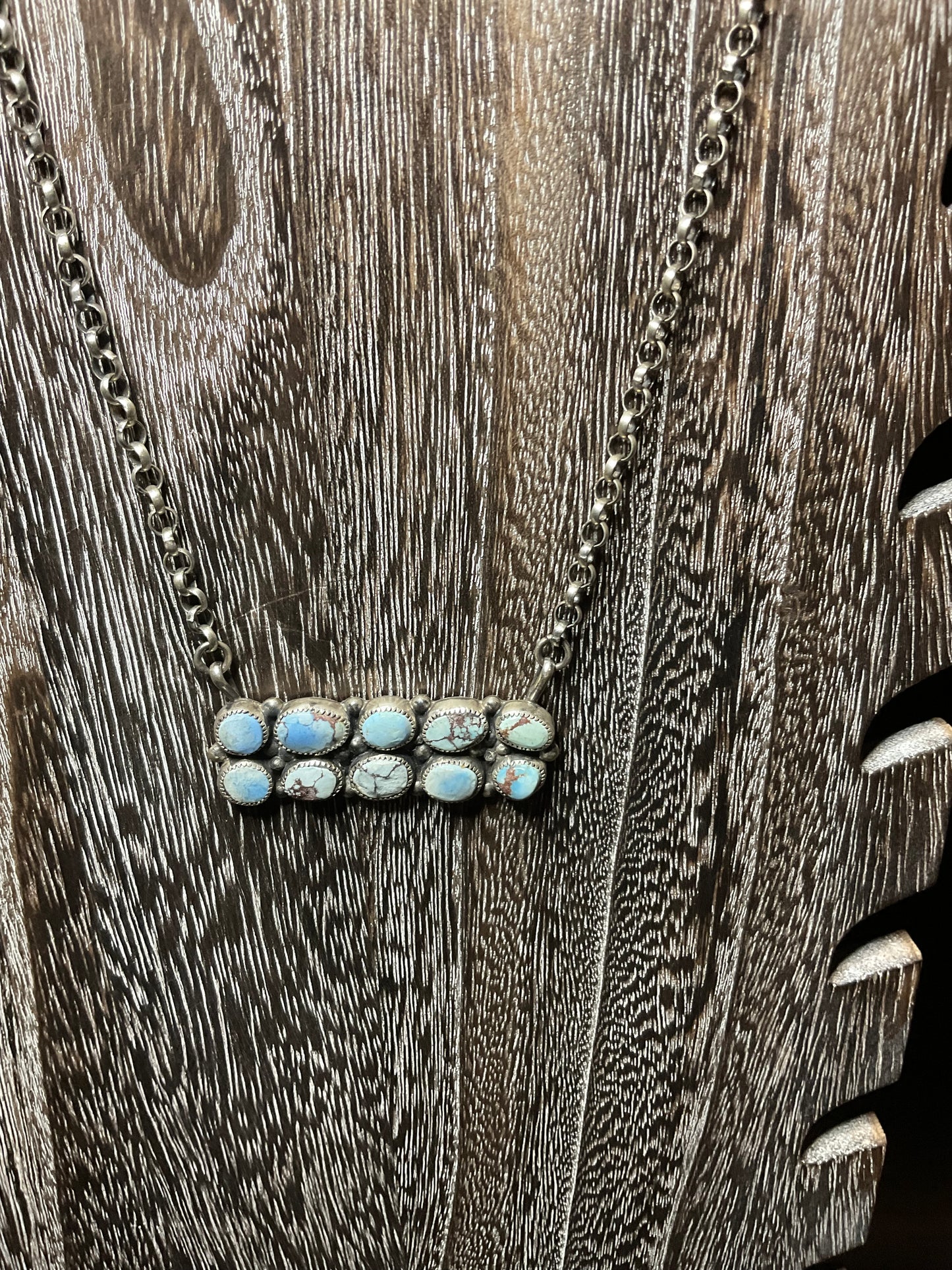 Golden Hills Turquoise Multi Stone Bar Necklace