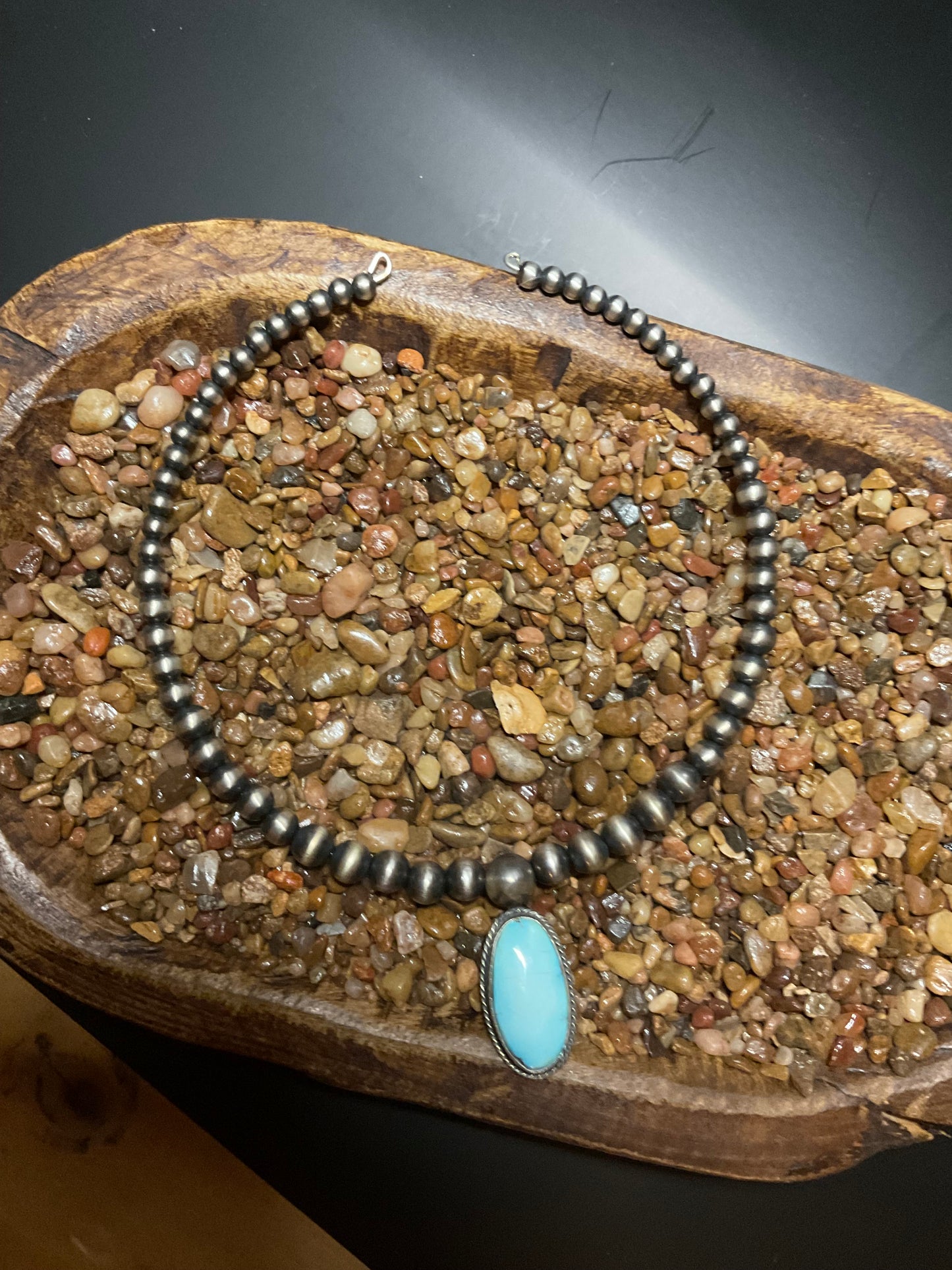 Sterling Silver Pearl & Turquoise Chokers