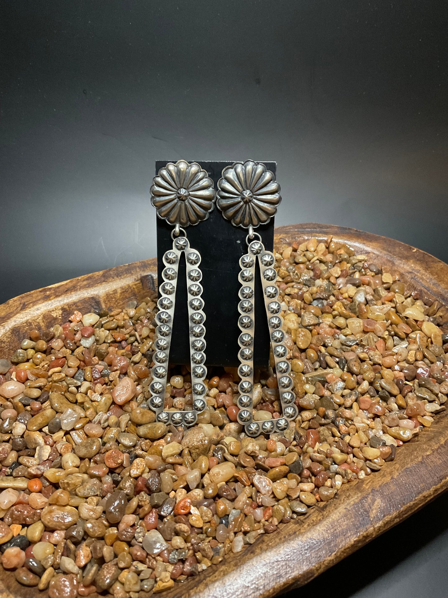 Sterling Silver & Concho Earrings