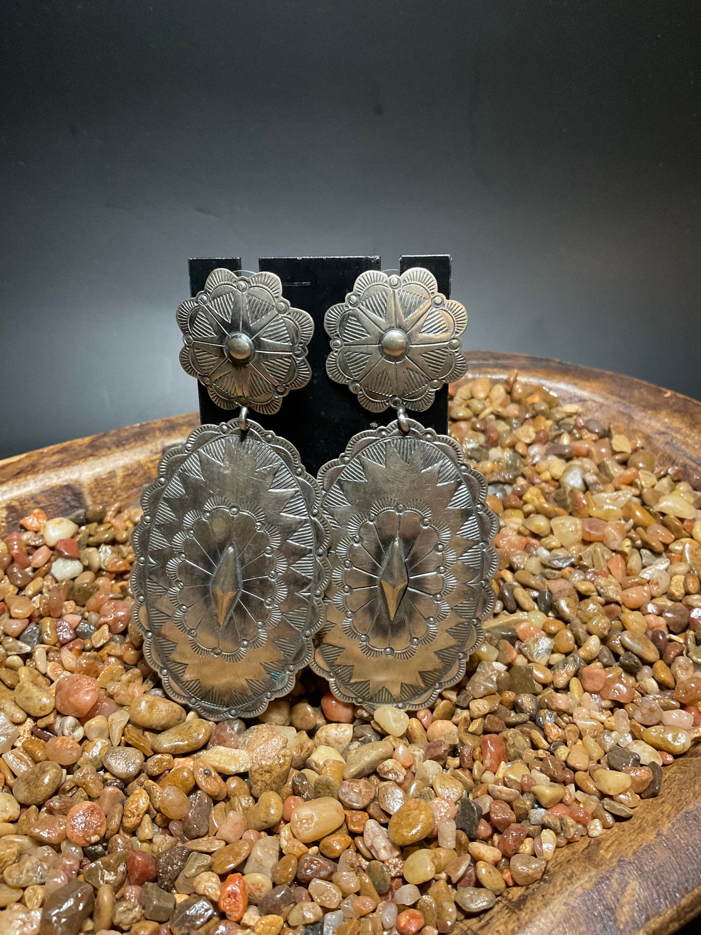 Sterling Silver & Concho Earrings