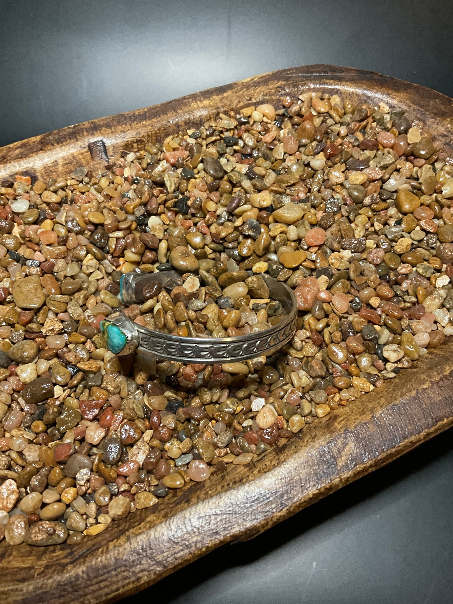 Sonoran Rose Turquoise Reverse Cuff