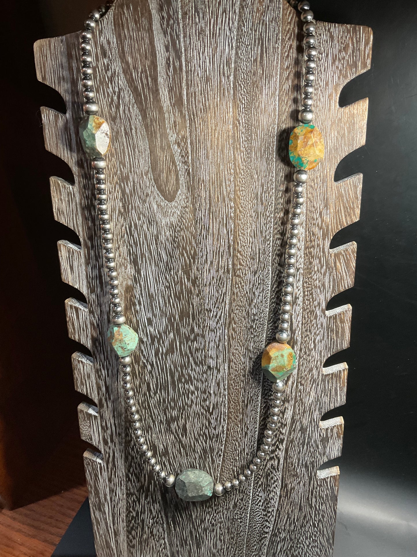 Sterling Silver Pearls With Turquoise