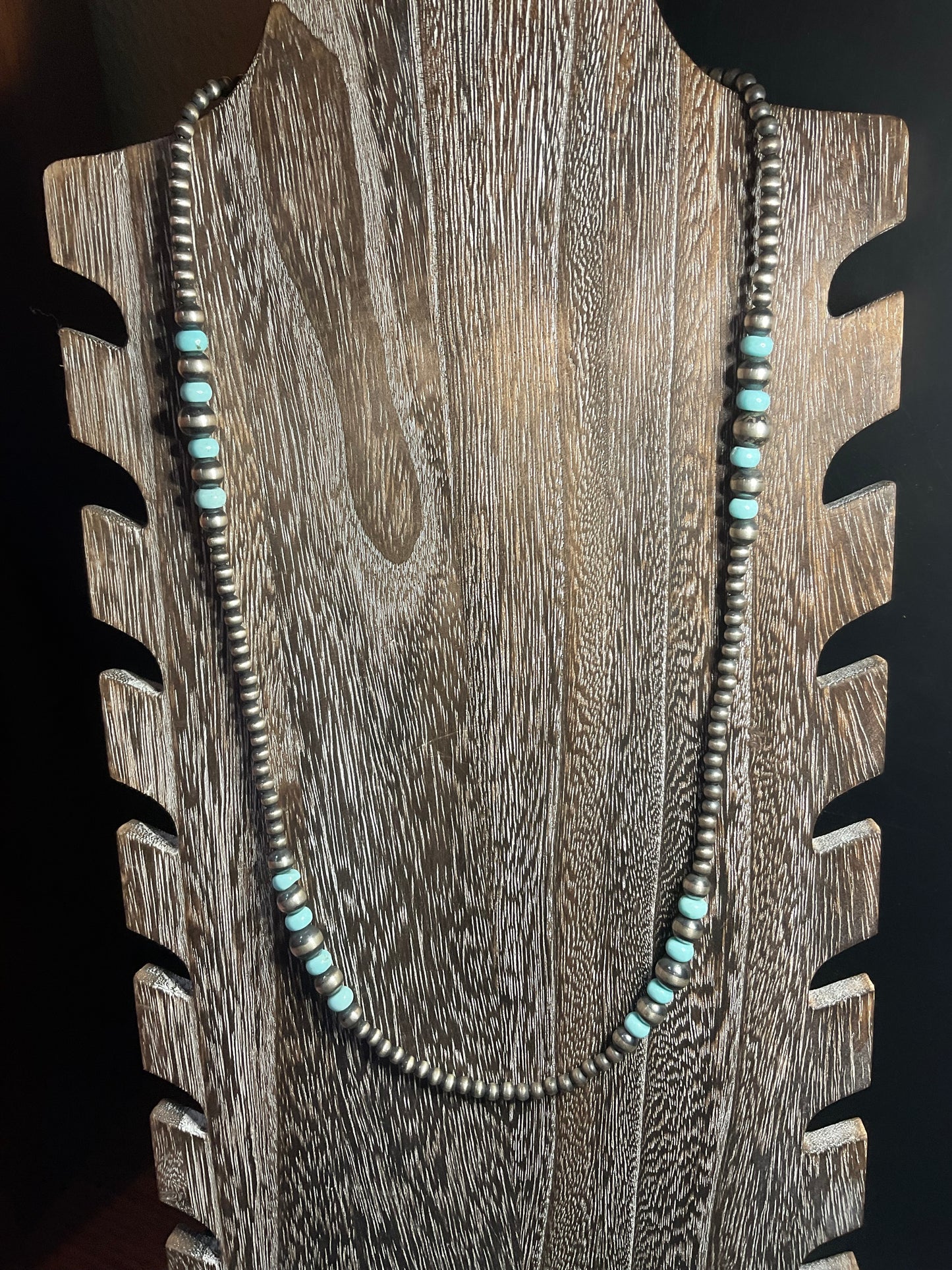 Sterling Silver Pearls With Turquoise