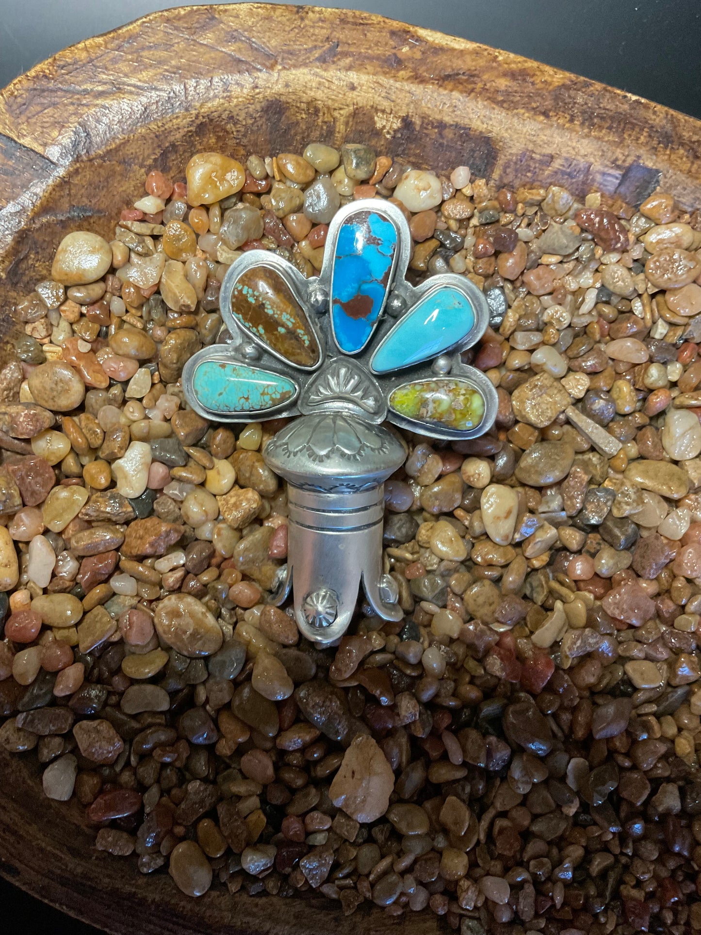 Multi Stone Squash Bell Pendant