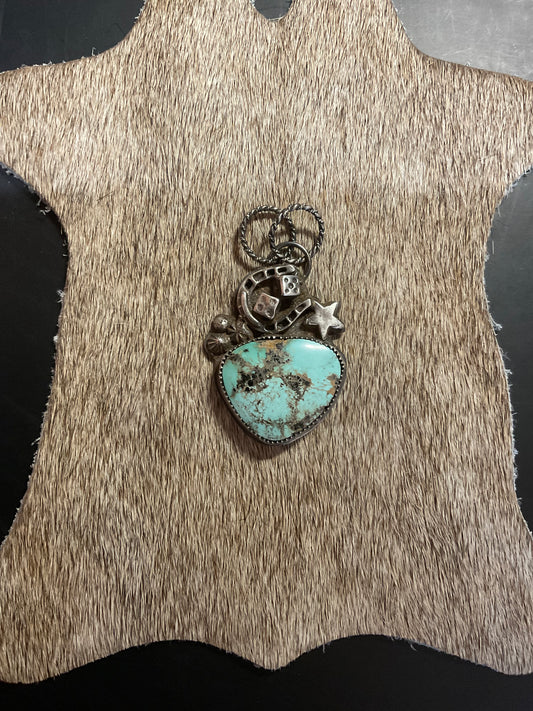 Lucky Mine #8 Turquoise Pendant
