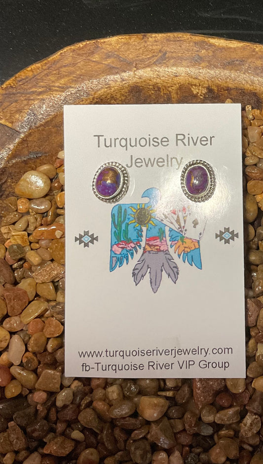 Purple Mohave Stud Earrings