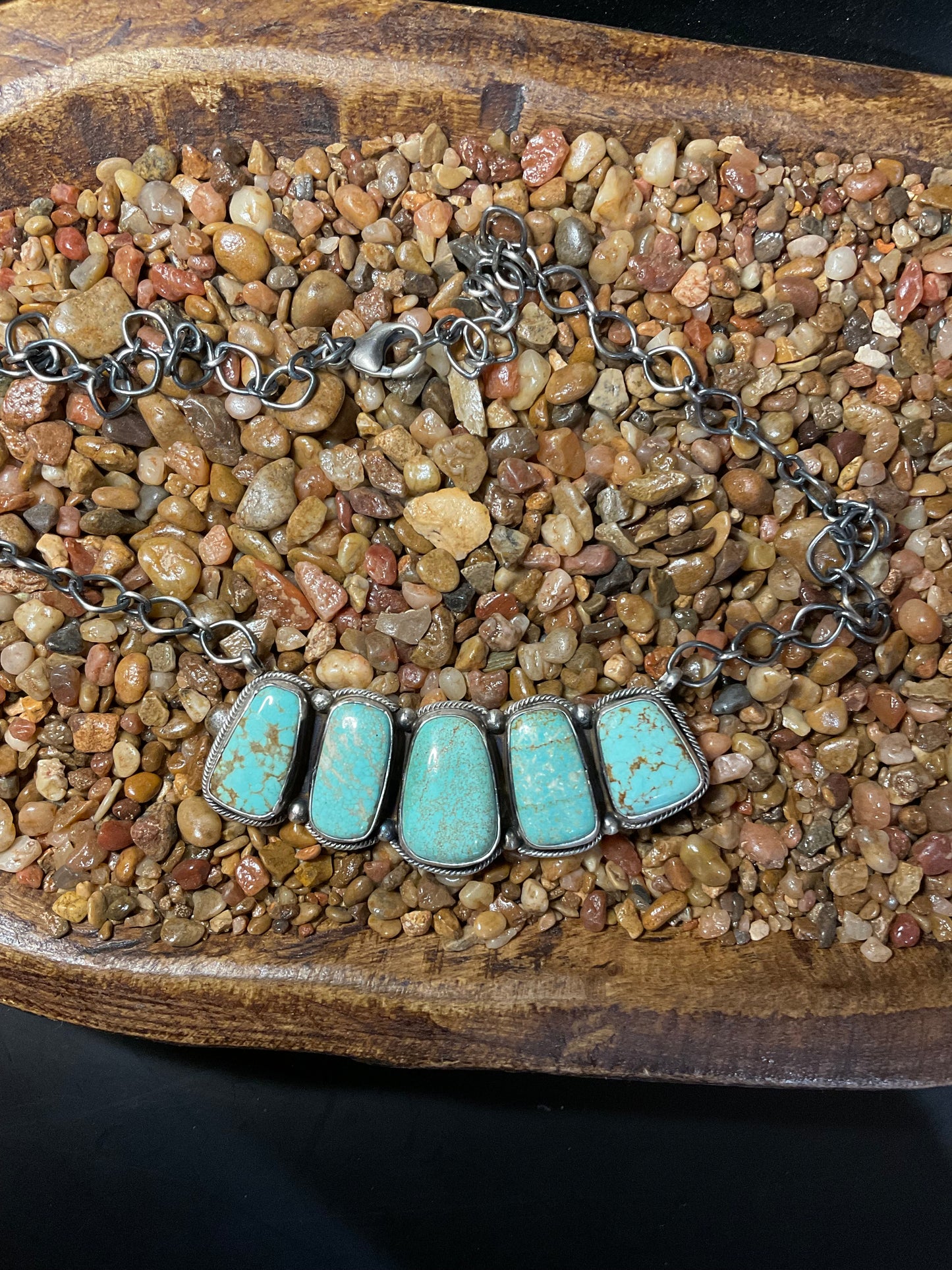 Mine #8 Turquoise Multi Stone Bar Necklace