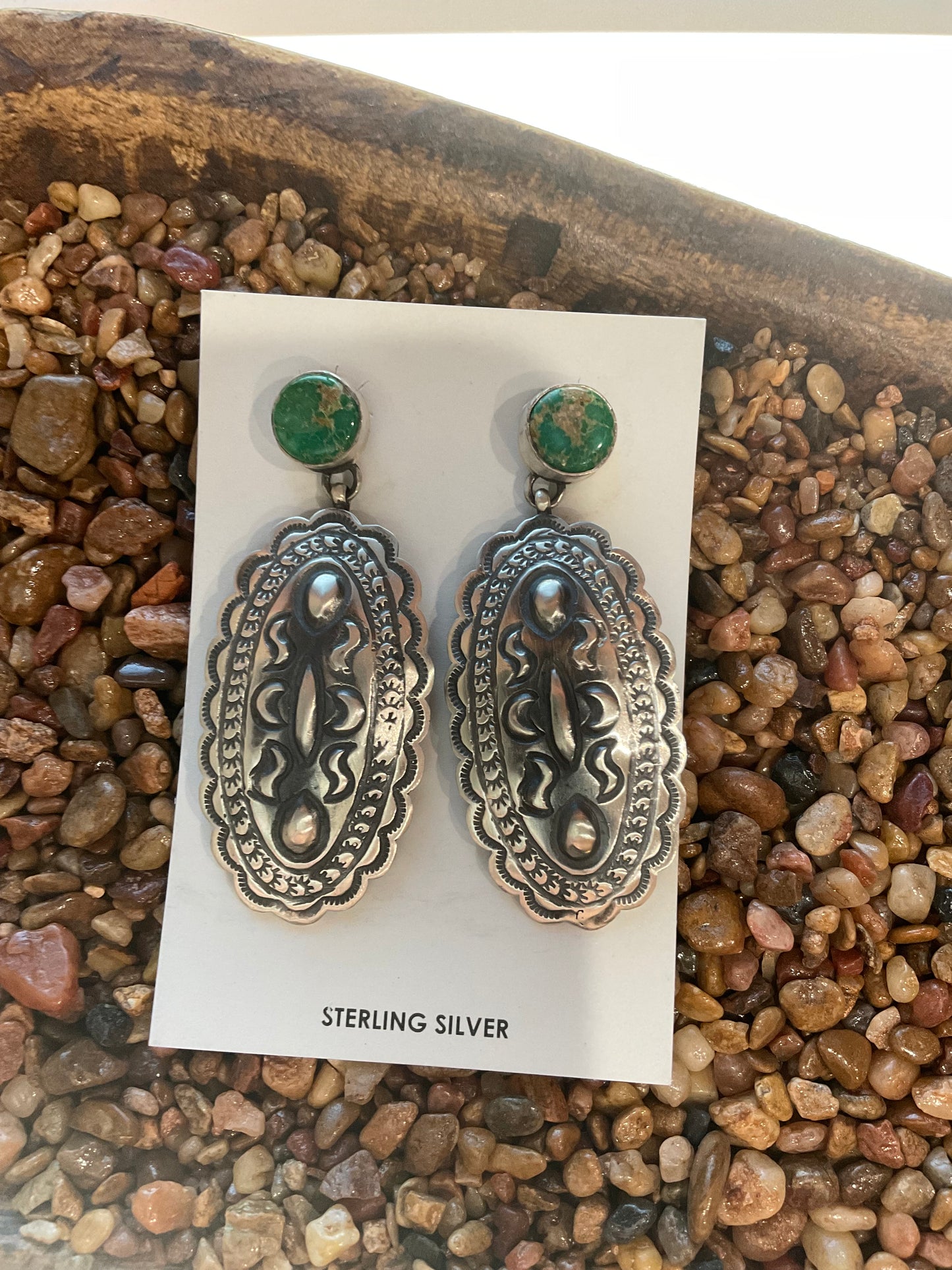 Turquoise Concho Earrings