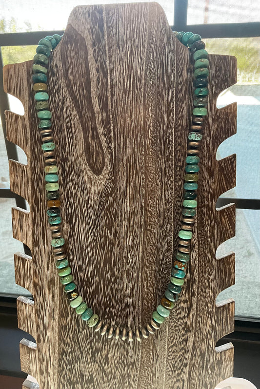 Sterling Silver Pearls With Turquoise