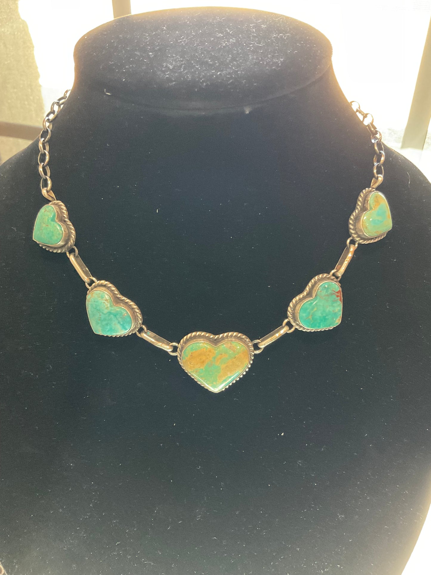 Turquoise Heart Chokers