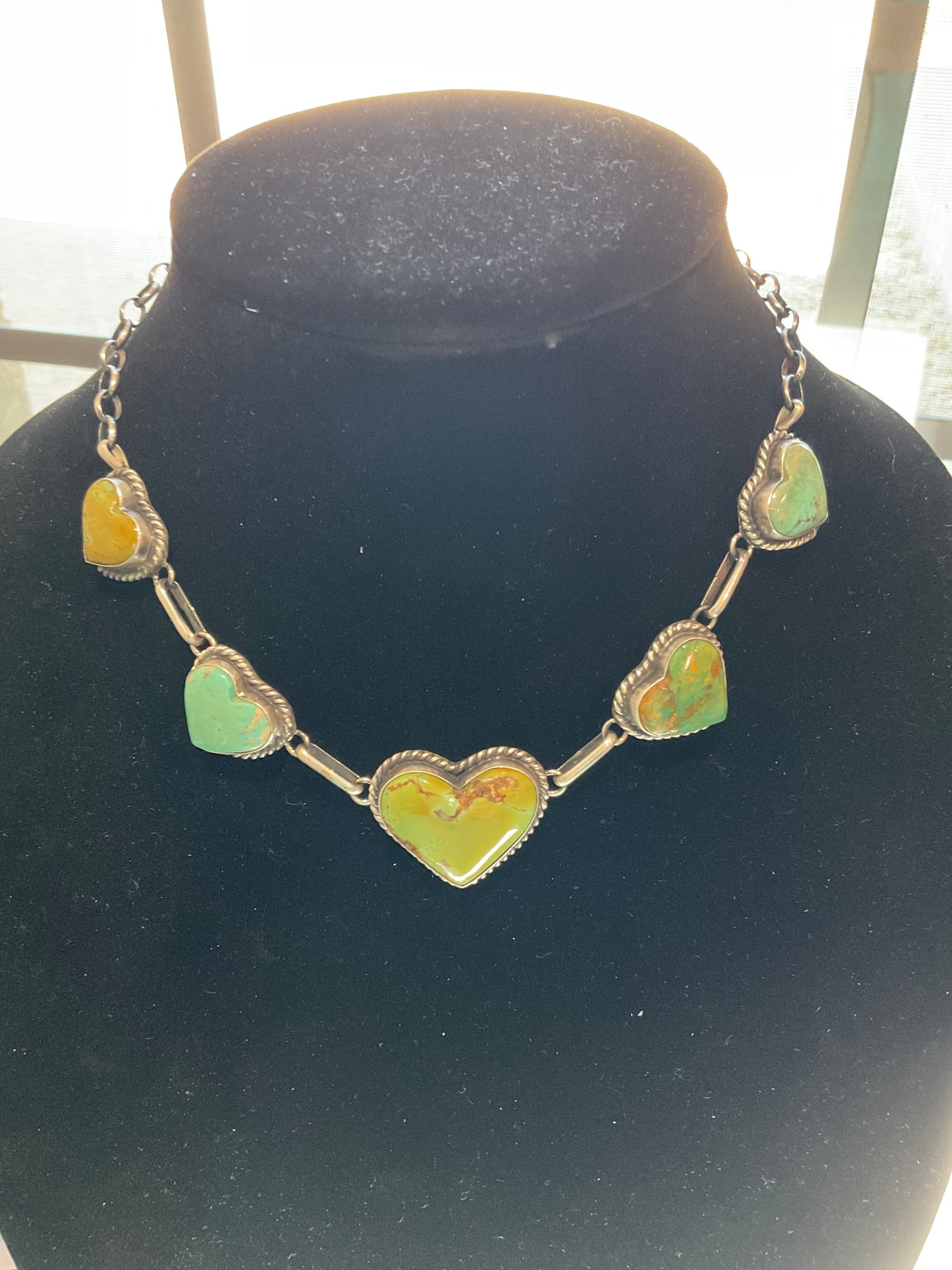Turquoise Heart Chokers