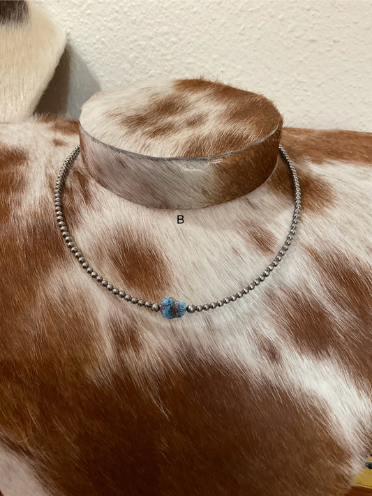 Sterling Silver Pearls w/Golden Hills Choker