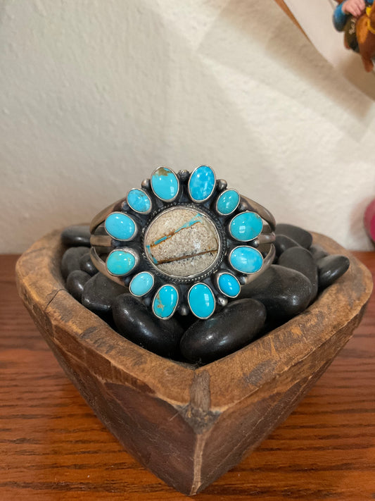Royston Ribbon & Kingman Turquoise Bracelet