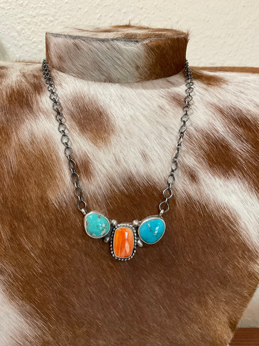 Multi Stone Bar Necklaces