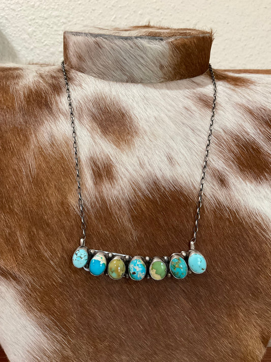Multi Stone Bar Necklaces