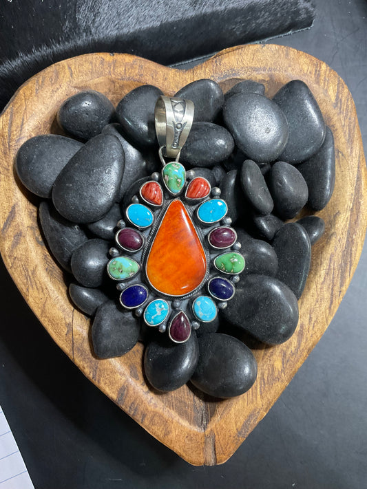 Turquoise & Spiny Oyster Pendants