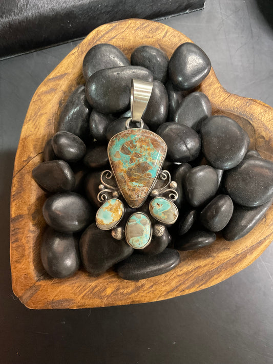 Sierra Nevada, Royston & Boulder Turquoise Cluster Pendant