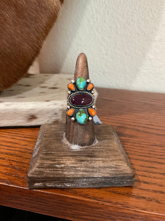 Turquoise & Spiny Oyster Rings