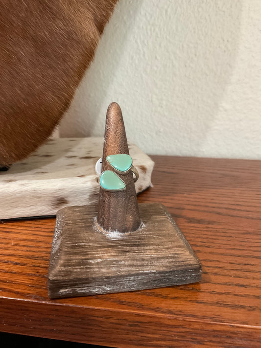 Green Kingman Adjustable Ring