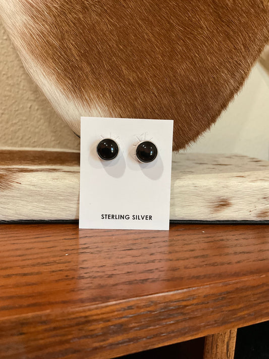 Black Onyx Stud Earrings