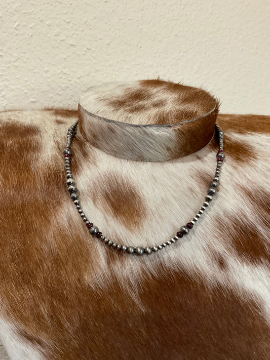 Sterling Silver Pearls w/Purple Spiny Oyster