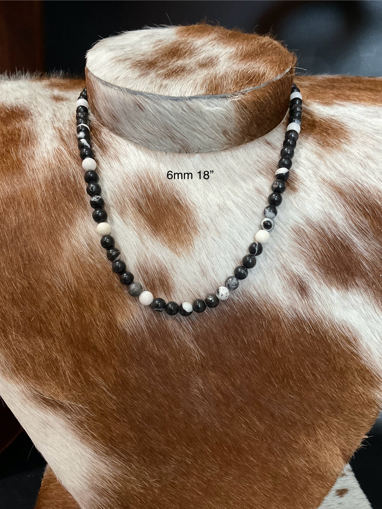 White Buffalo Beaded Necklace