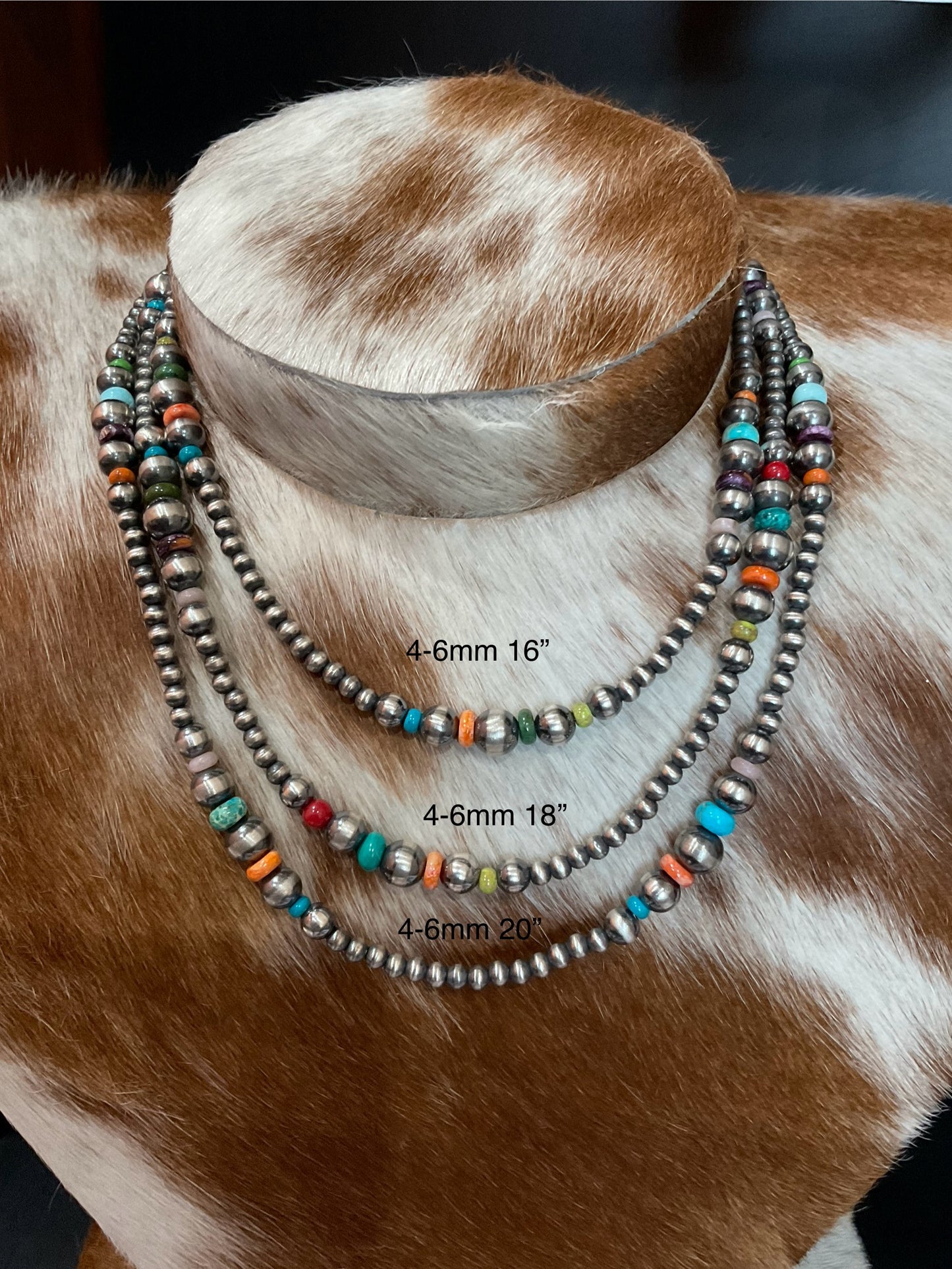 Sterling Silver Pearls with Multicolor