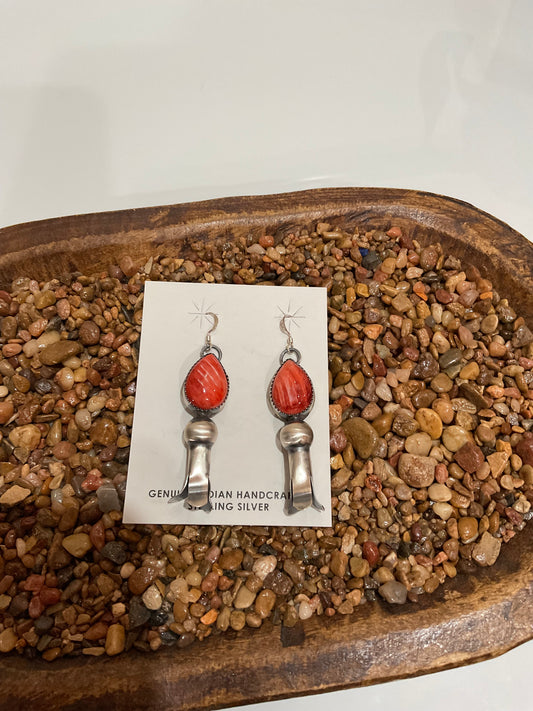 Red Spiny Squash Bell Earrings