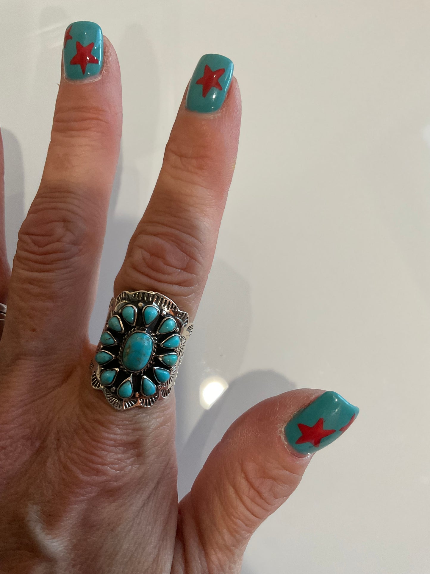 Kingman Cluster Concho Ring