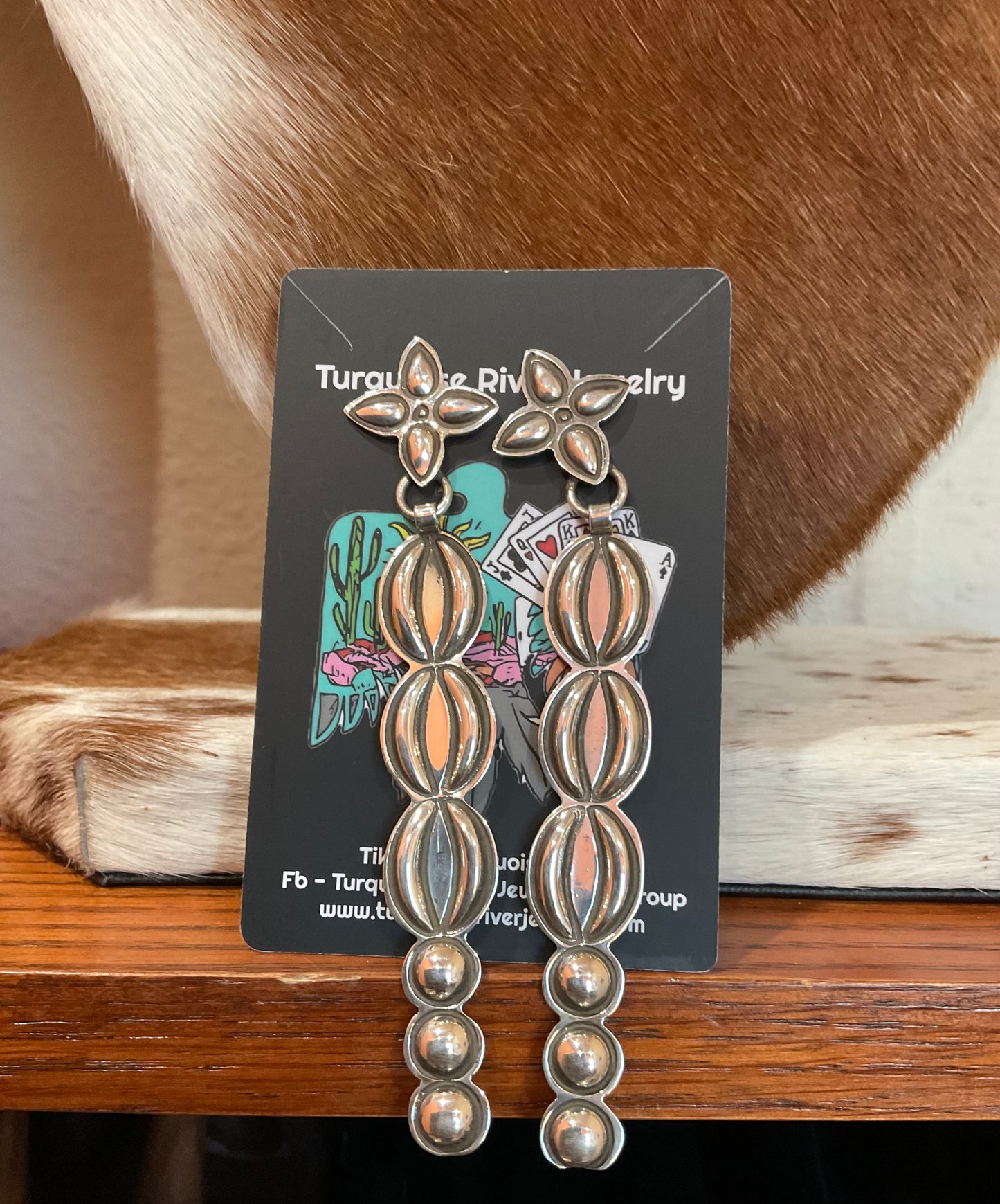 Sterling Silver & Concho Earrings