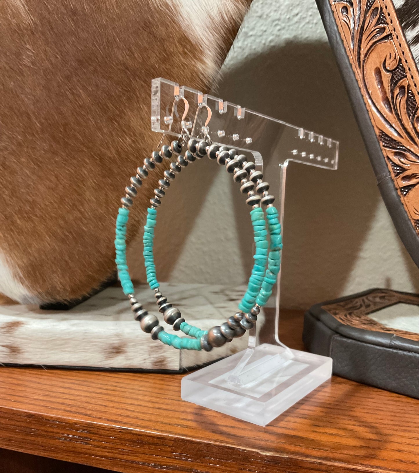 Kingman Pearl Hoop Earrings