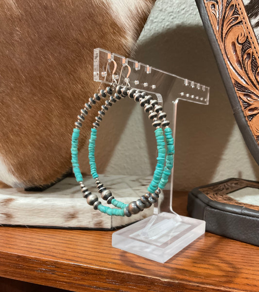 Kingman Pearl Hoop Earrings