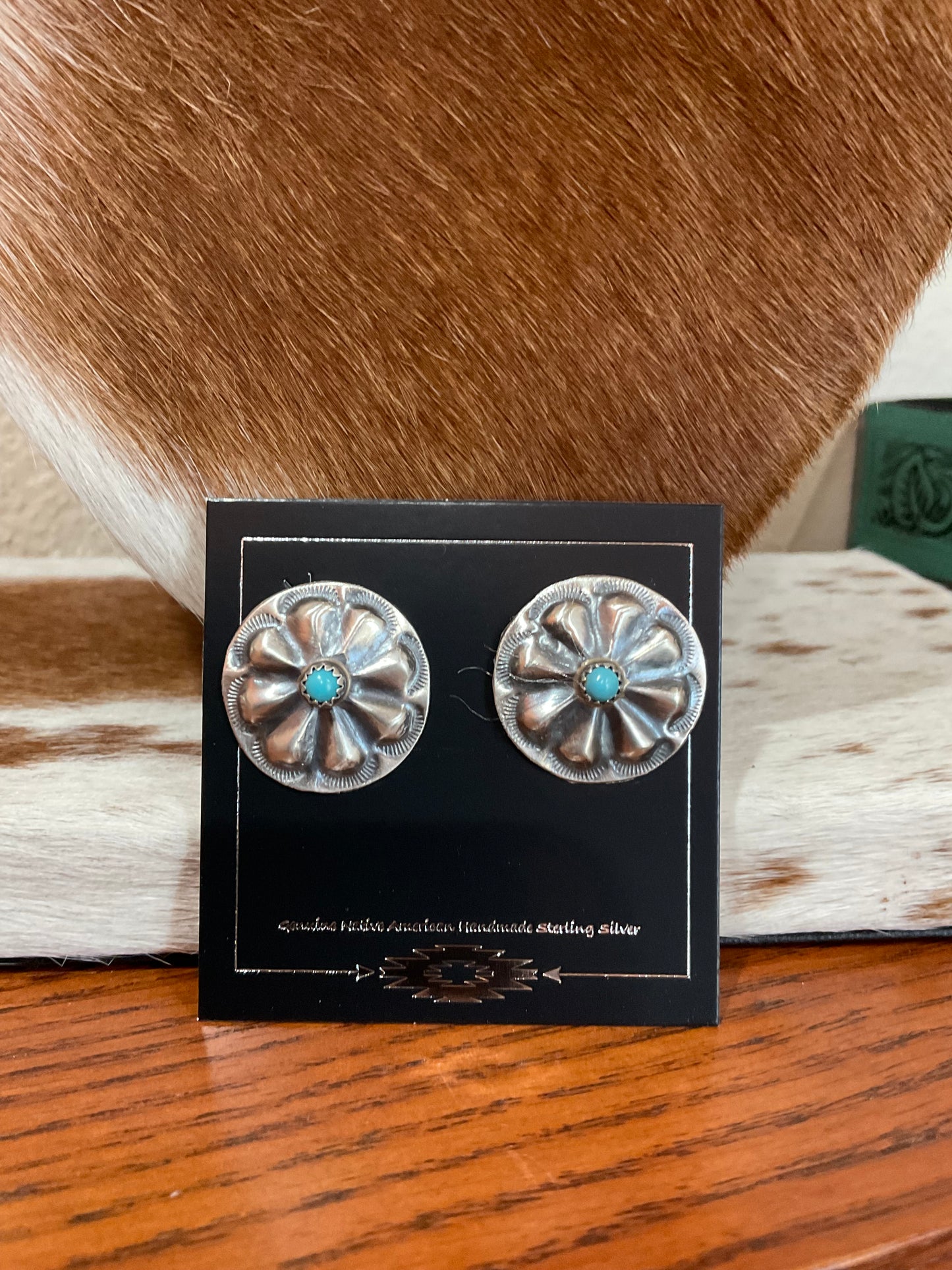 Kingman Concho Stud Earrings