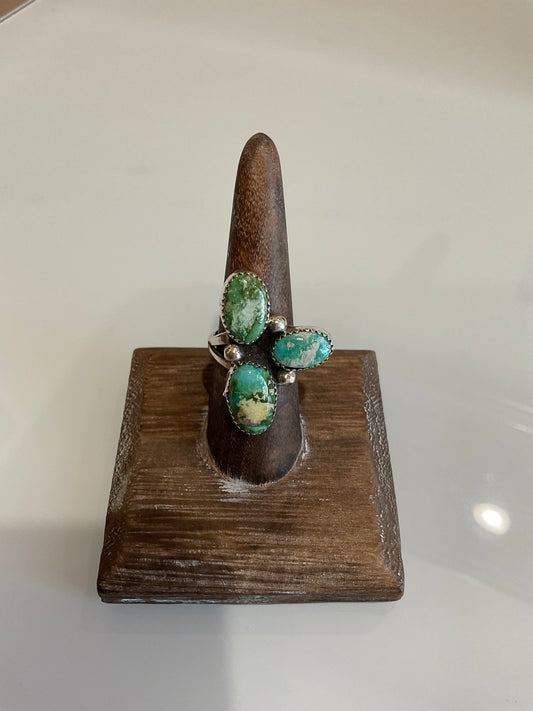 Sonoran Gold 3 Stone Cluster Ring