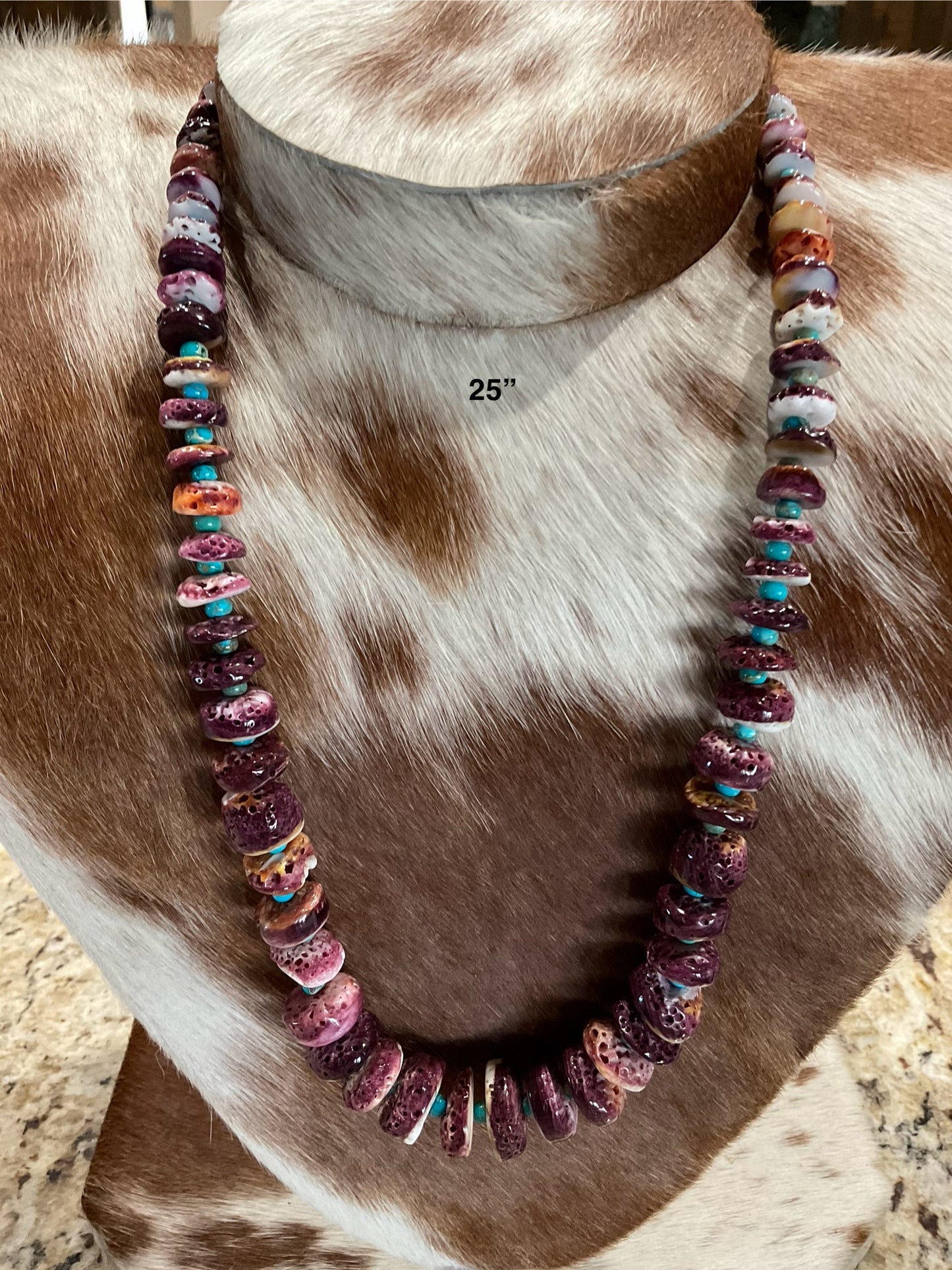 Purple Spiny & Kingman Necklace