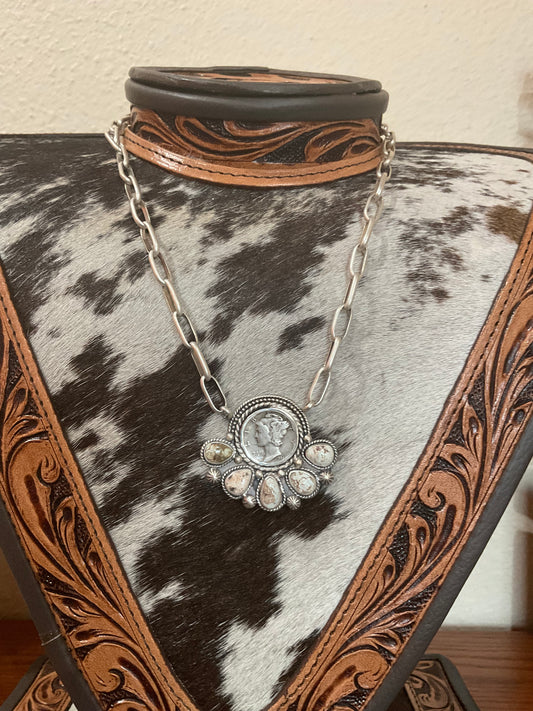 Dry Creek 1944 Mercury Dime Cluster Necklace