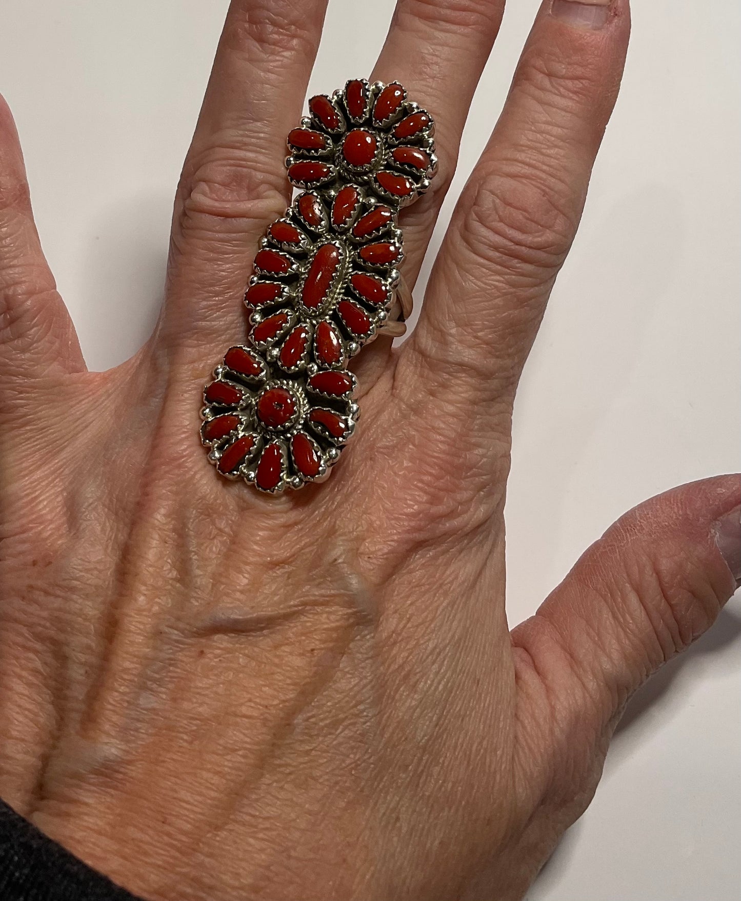 Coral Cluster Ring