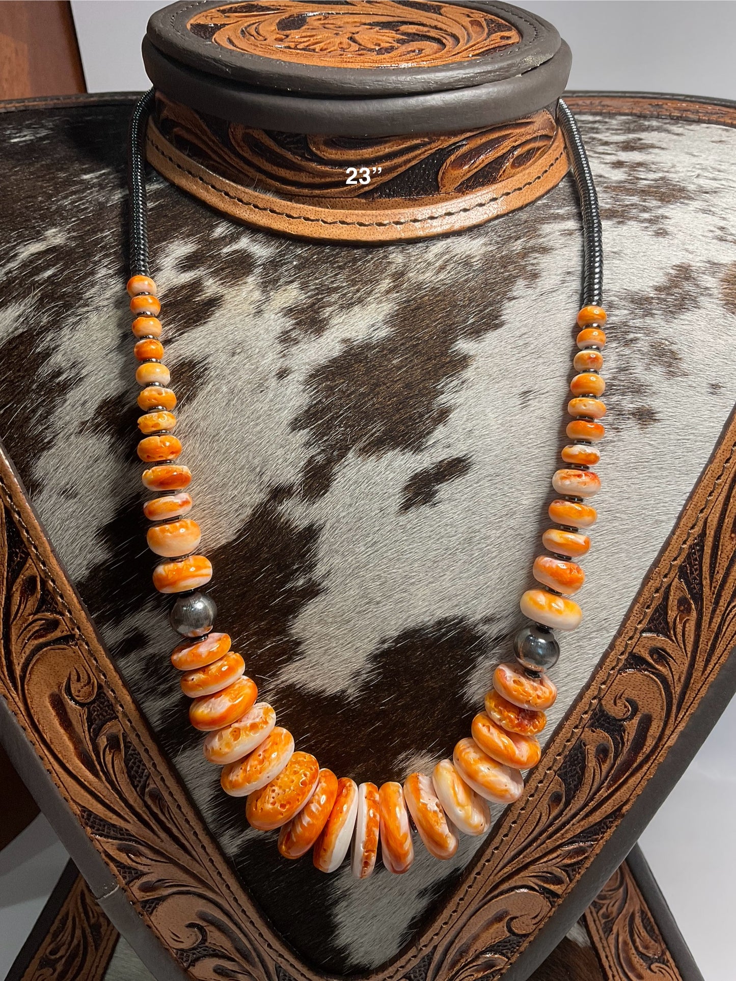 Orange Spiny Necklace