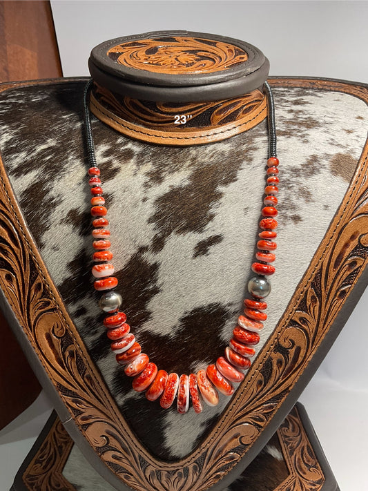 Red Spiny Necklace