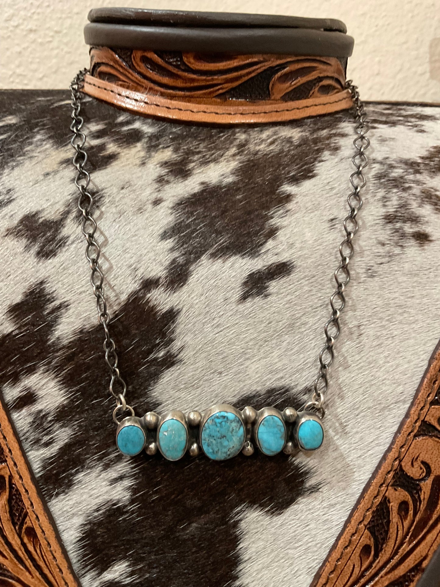 Water Web Kingman Bar Necklace