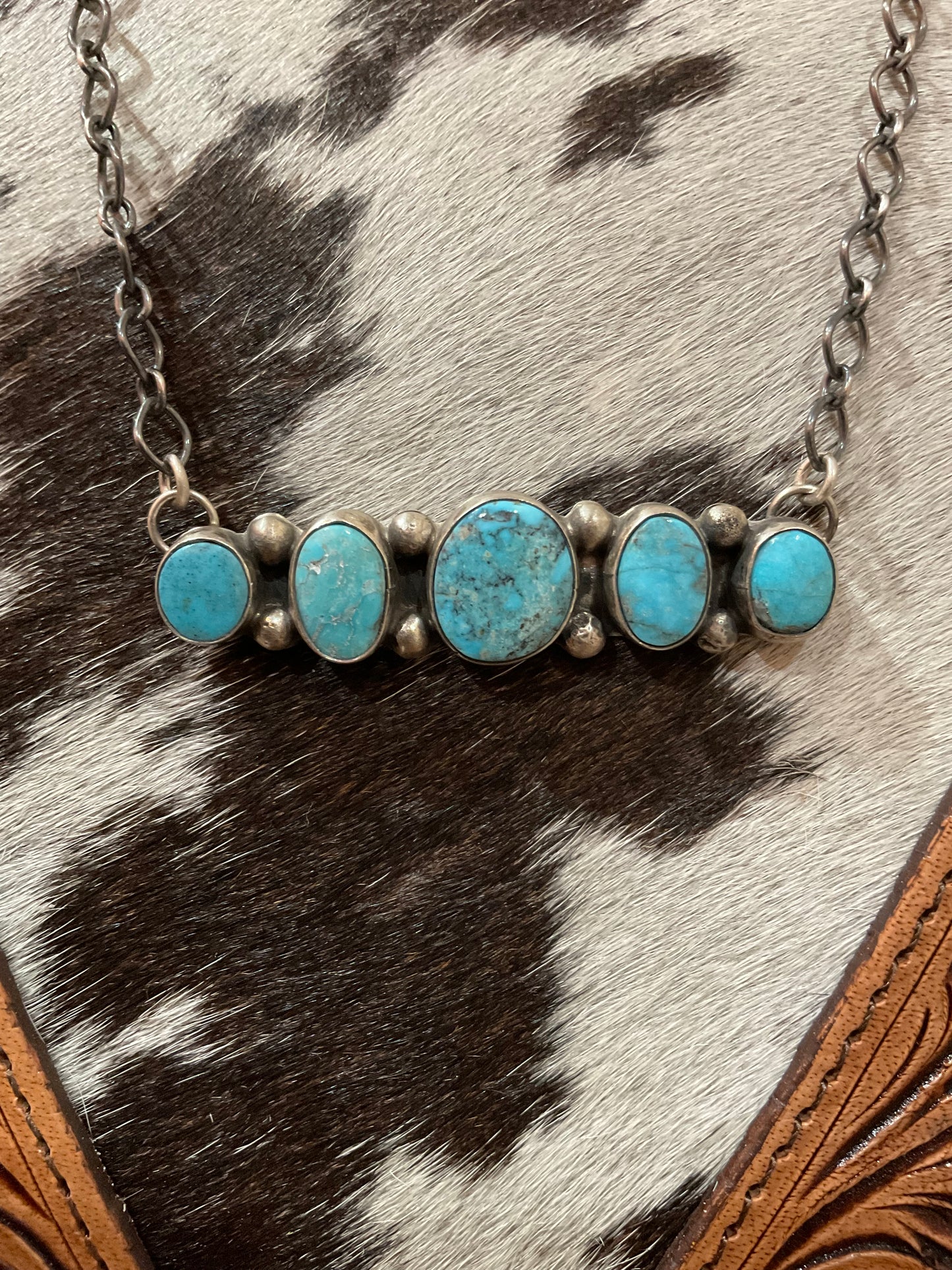 Water Web Kingman Bar Necklace
