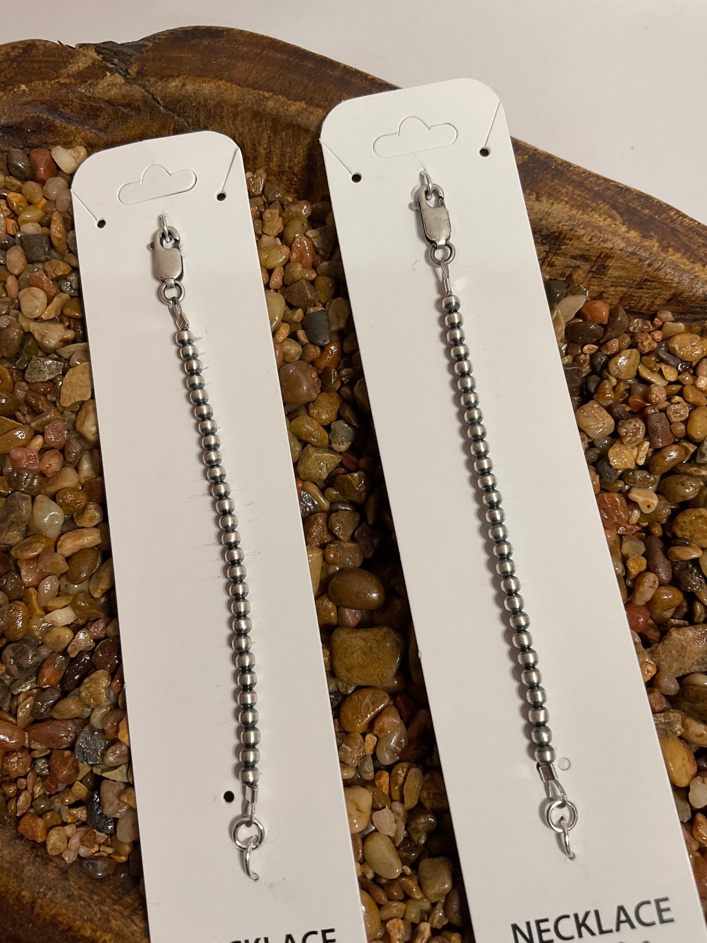 4” 4mm Sterling Silver Pearl Extender