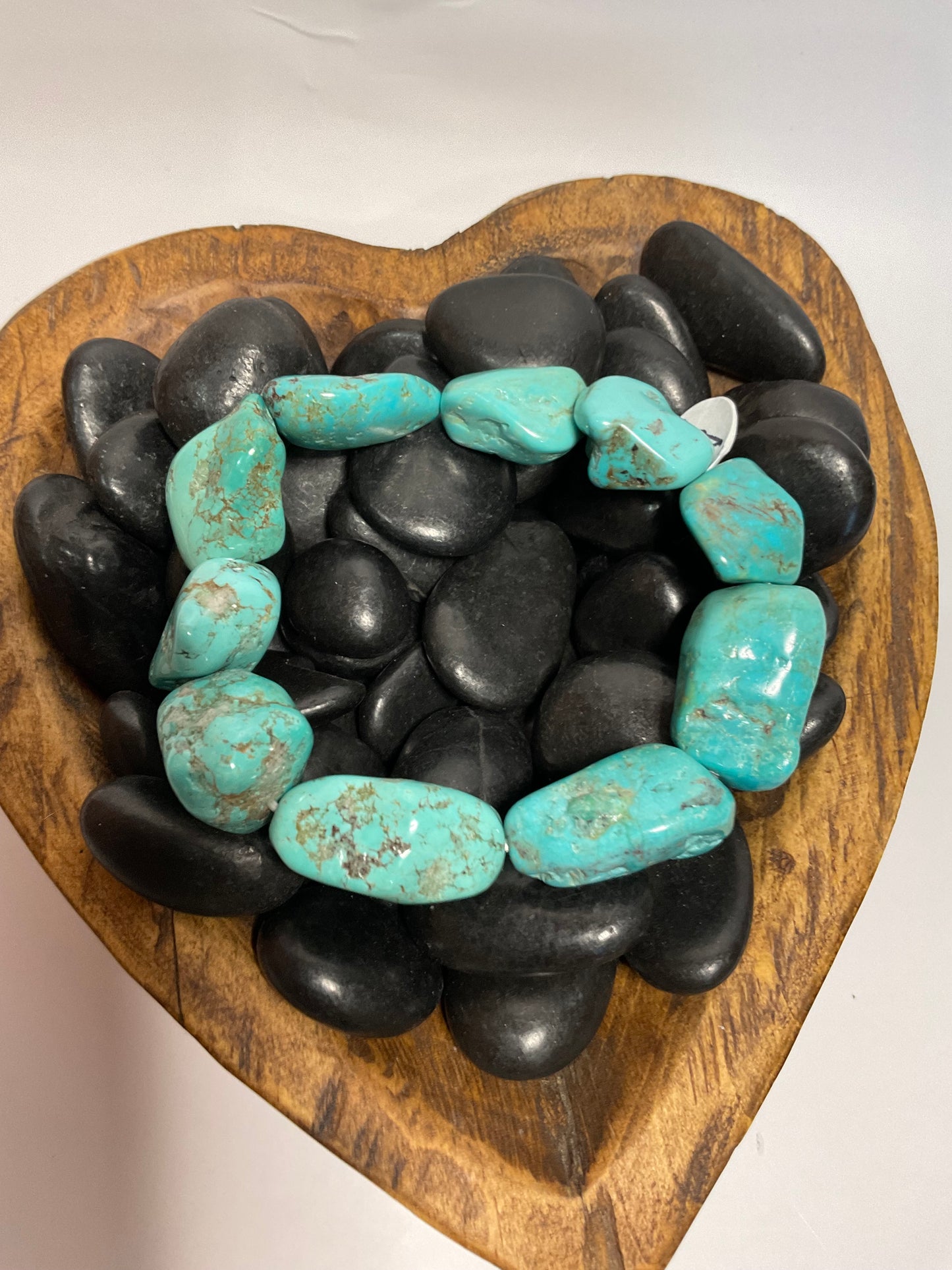 Chunky Campitos Turquoise Stretchy Bracelet