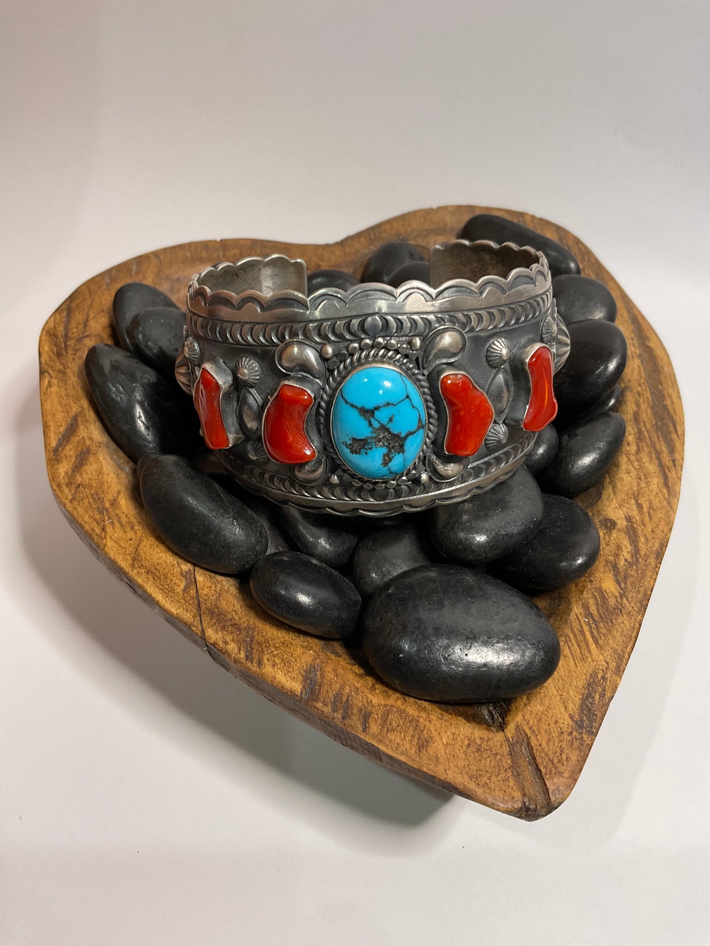 Red Coral & Kingman Cuff