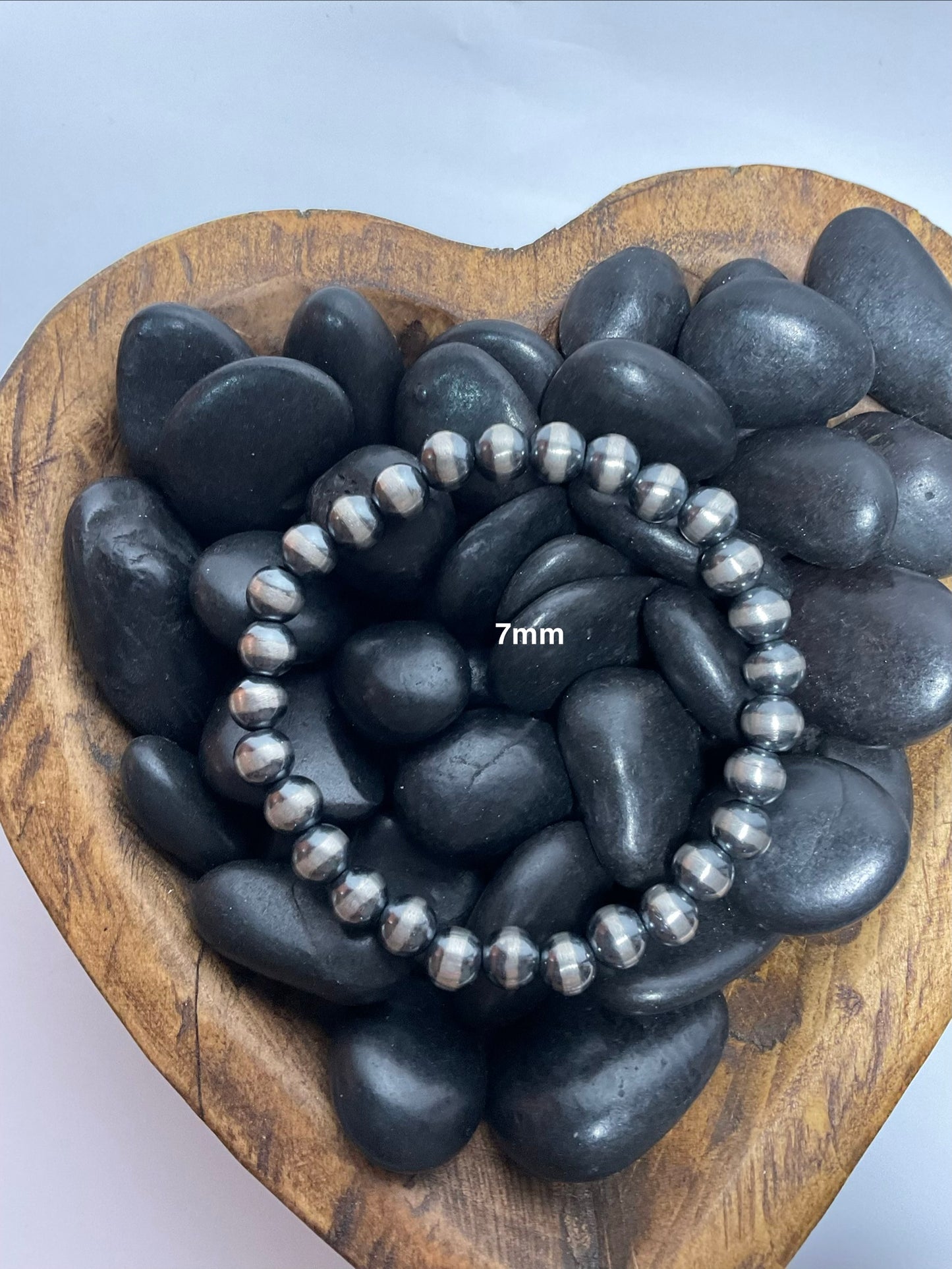 7mm Sterling Silver Stretchy Bracelet