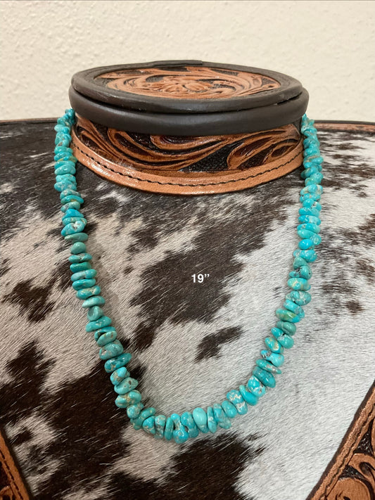 19” Lone Mountain Turquoise Necklace