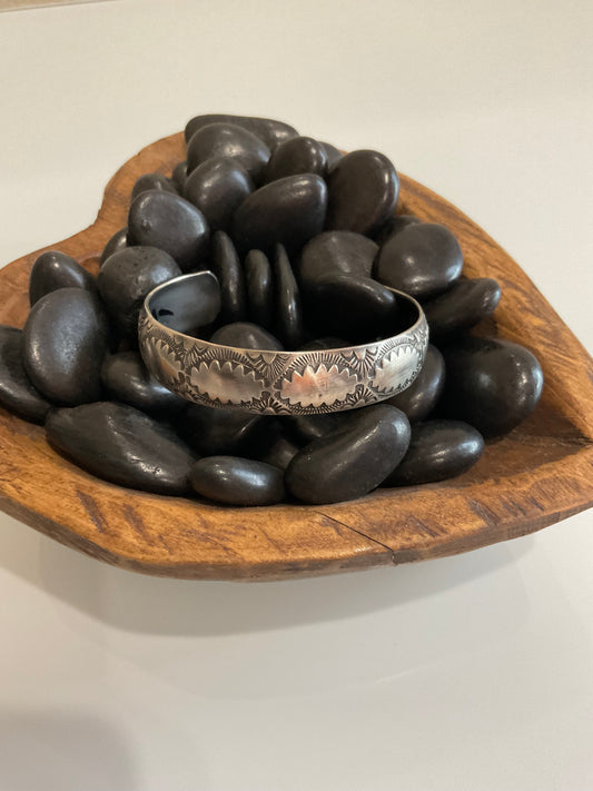 Sterling Silver Stamped Cuff