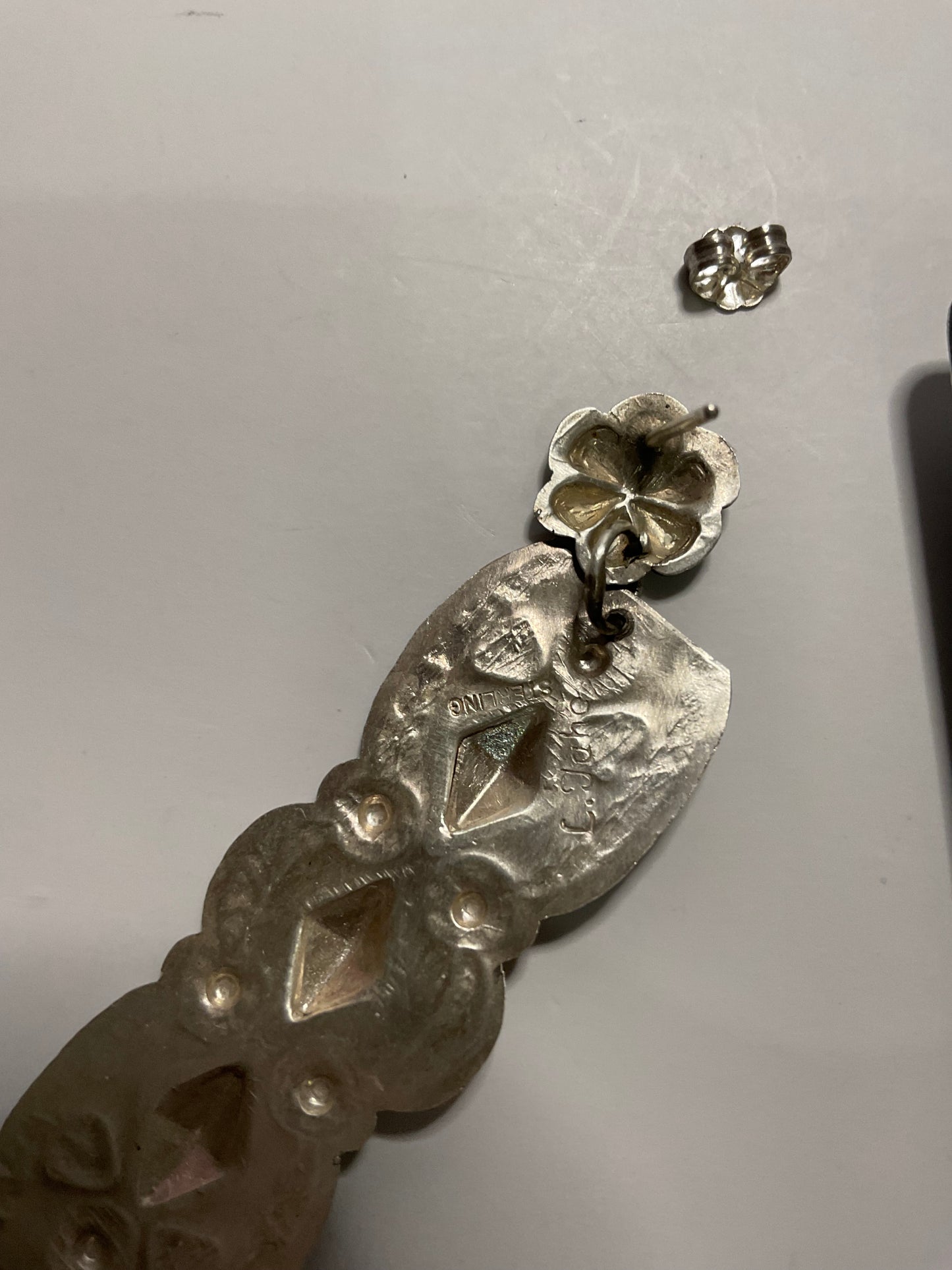 Sterling Silver Star Shot Dangle Earrings